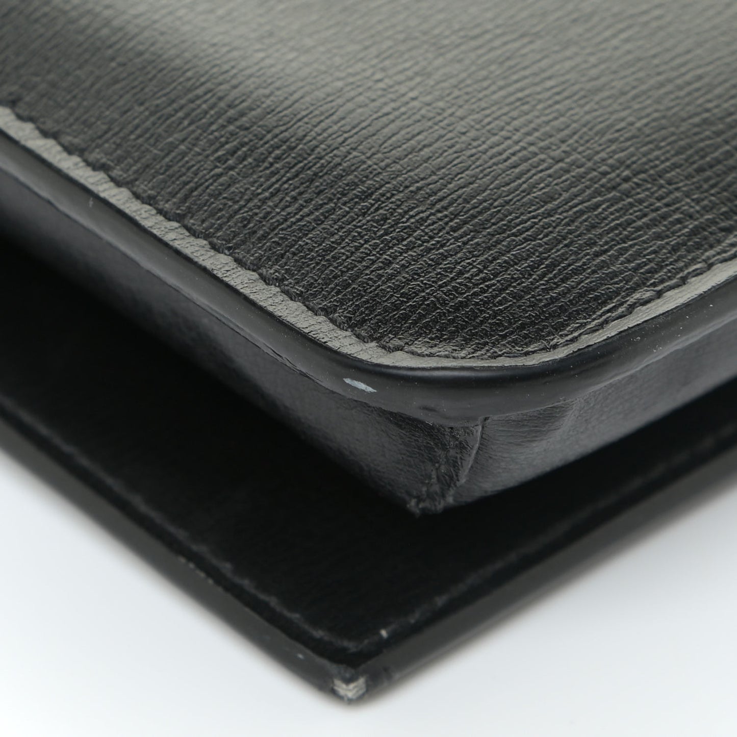 Smooth Calfskin Monogram Phone Holder Crossbody Black
