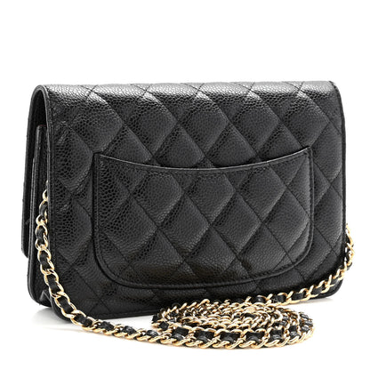 Chanel Caviar Quilted Wallet On Chain WOC Black 3 of 10