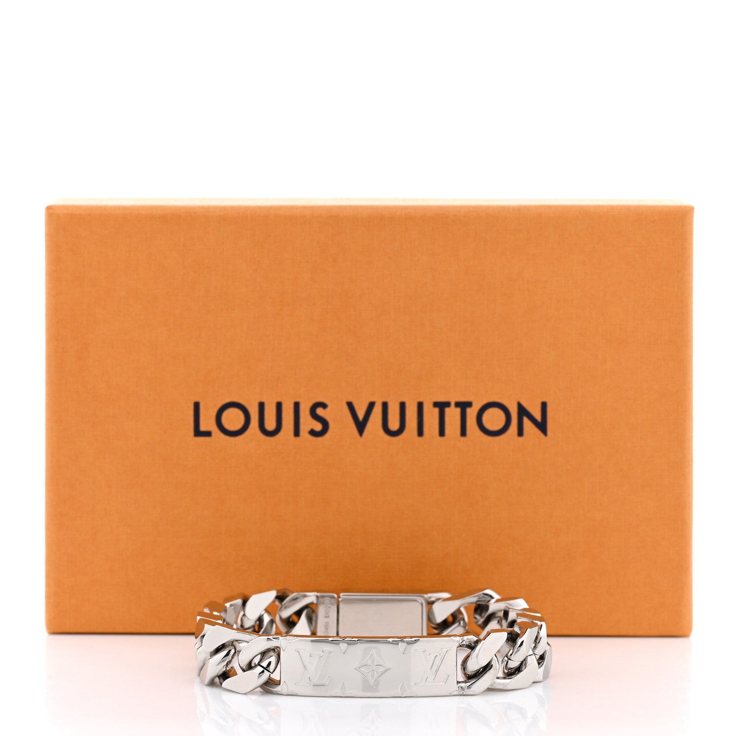Louis Vuitton Zamac Palladium Monogram Chain Bracelet Silver 7 of 7
