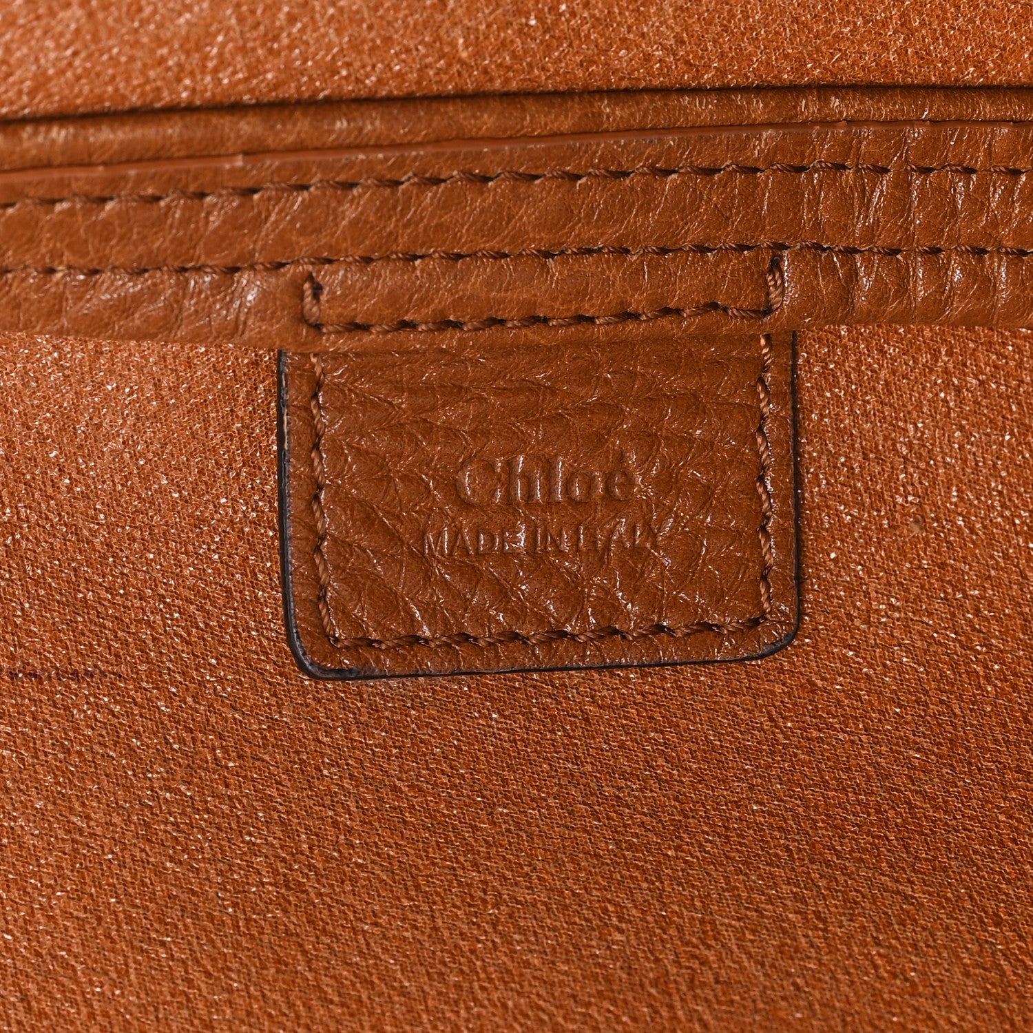 Chloe Grained Calfskin Large Spin Tote Clay Brown 6 of 10