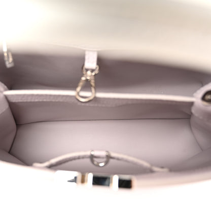 Louis Vuitton Taurillon Capucines PM Brume Olympe Blue White 5 of 9