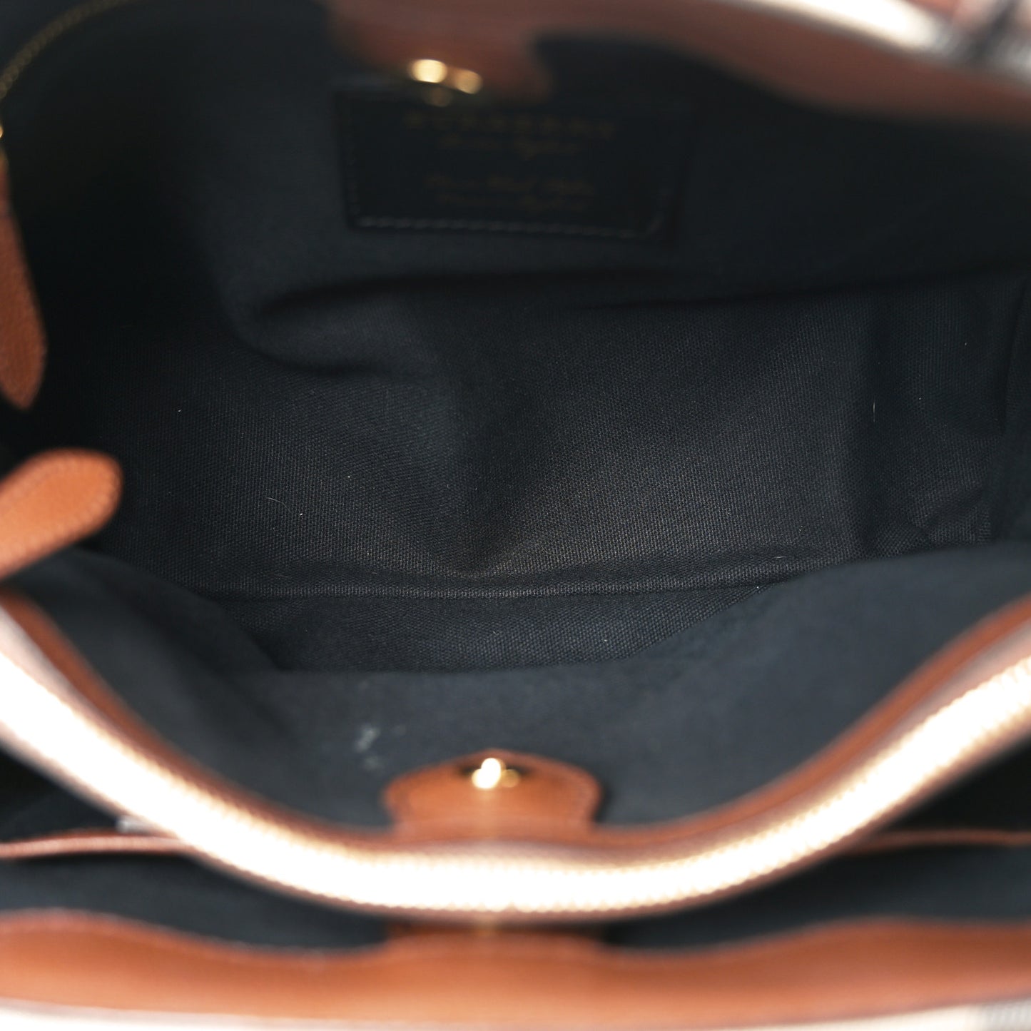 Derby Calfskin House Check Medium Banner Tote Brown