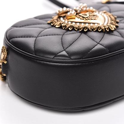 Dolce & Gabbana Smooth Calfskin Mini Devotion Camera Bag Black 8 of 10