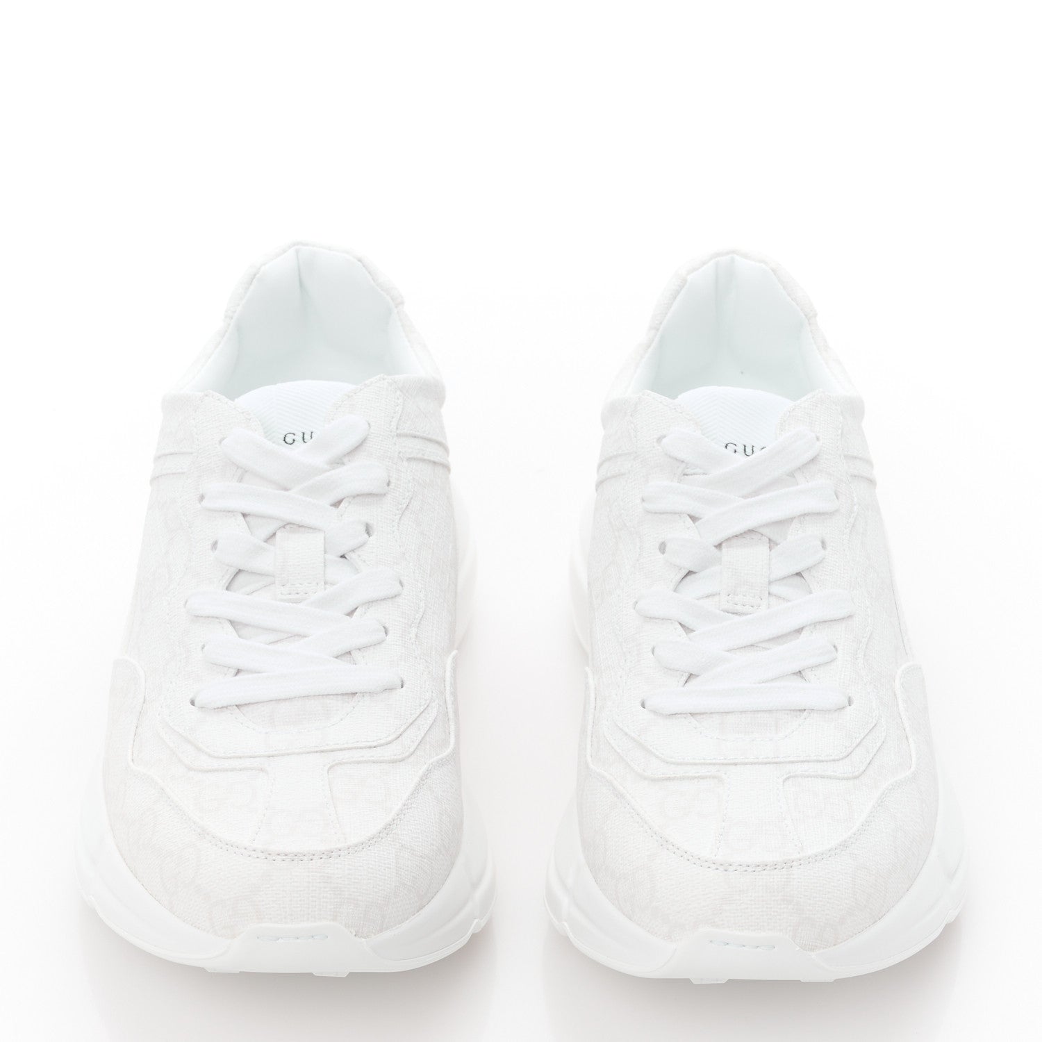 Gucci GG Supreme Monogram Womens Rhyton Sneakers 36.5 White 2 of 9