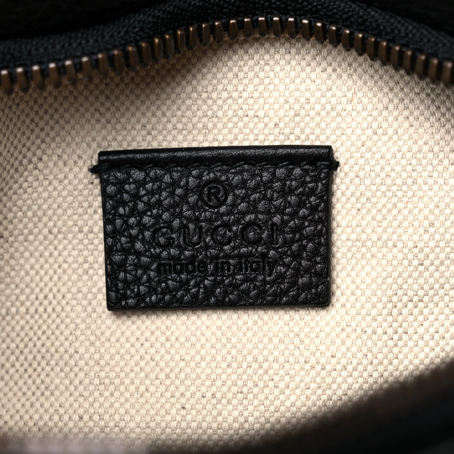 Gucci Grained Calfskin Small Logo Belt Bag Black 6 of 9