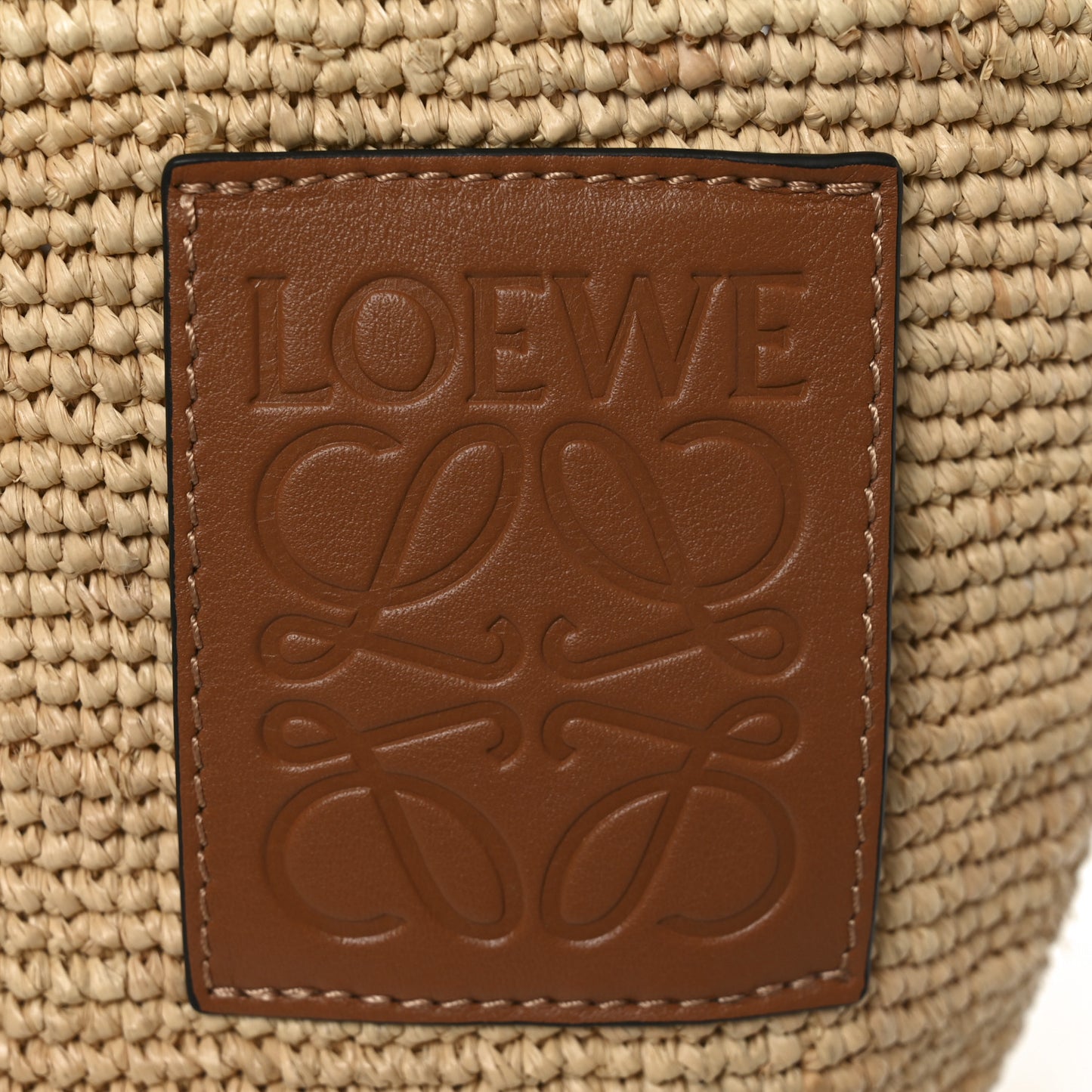Raffia Mini Slit Tote Bag Natural Tan