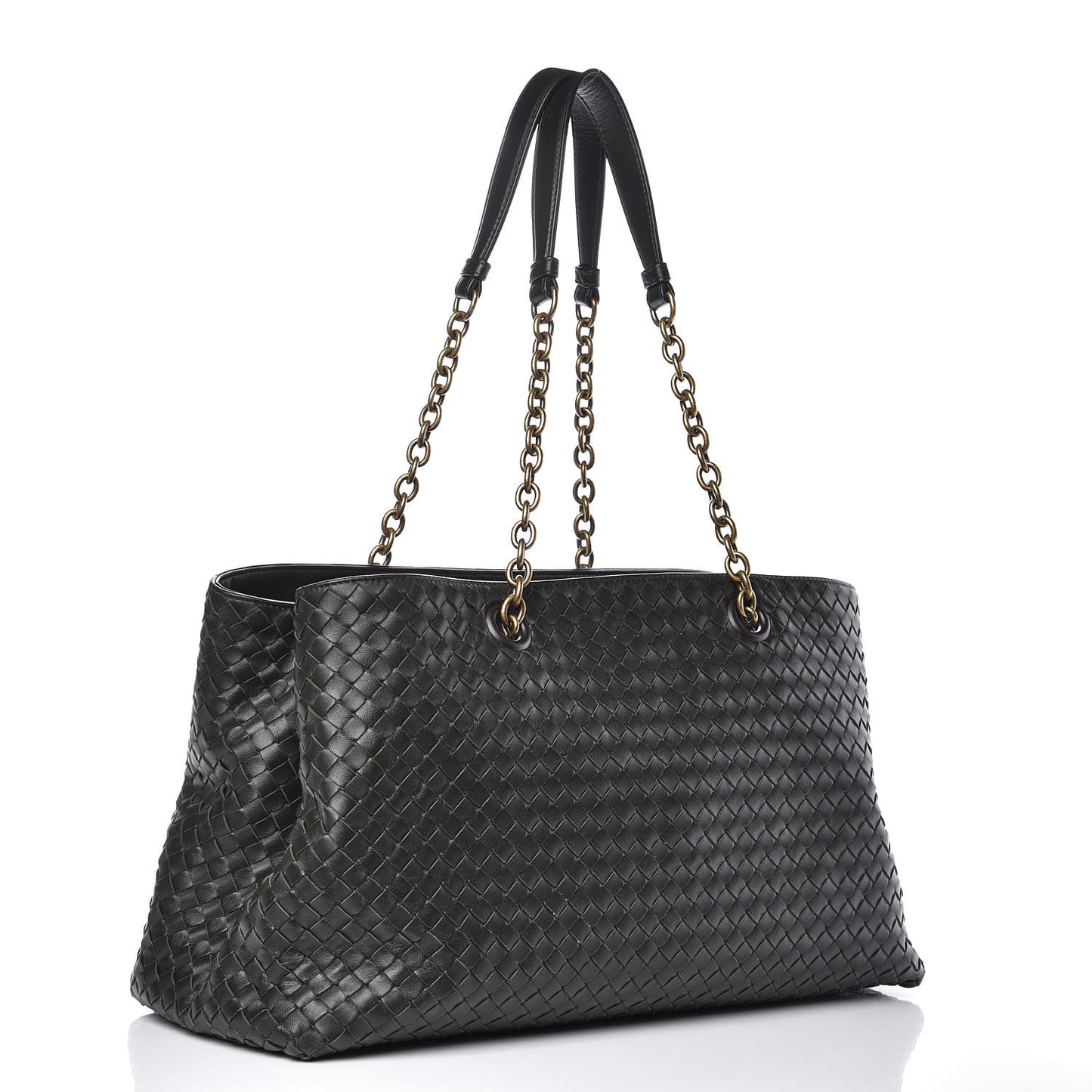 Nappa Intrecciato Large Tote Green