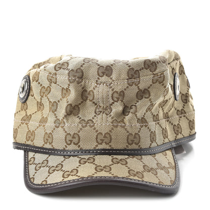 Gucci Monogram Military Hat XL Brown 3 of 8