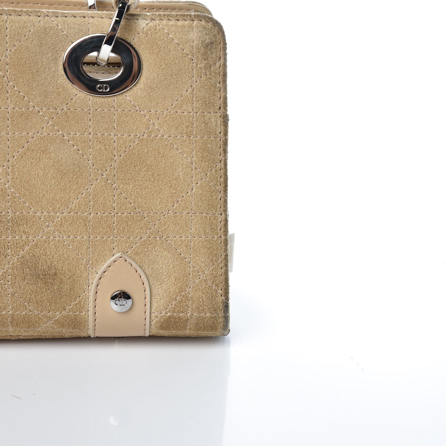Suede Cannage Stitched East West Lady Dior Beige
