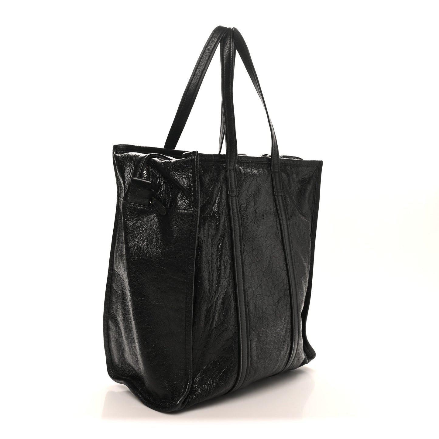 Agneau Medium Bazar Shopper Tote Black