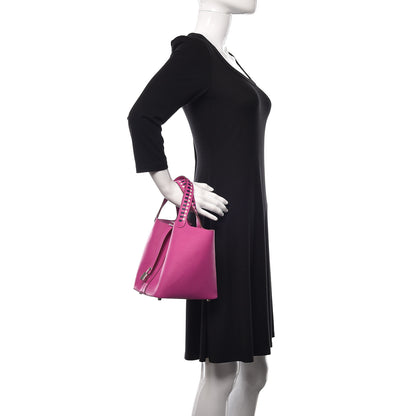 Hermes Epsom Tressage De Cuir Picotin Lock 18 PM Magnolia Bleu Saphir Craie 2 of 9