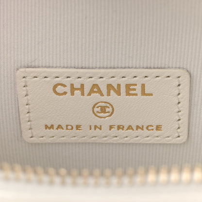 Chanel Lambskin Quilted CC In Love Heart Clutch With Chain White 6 of 12