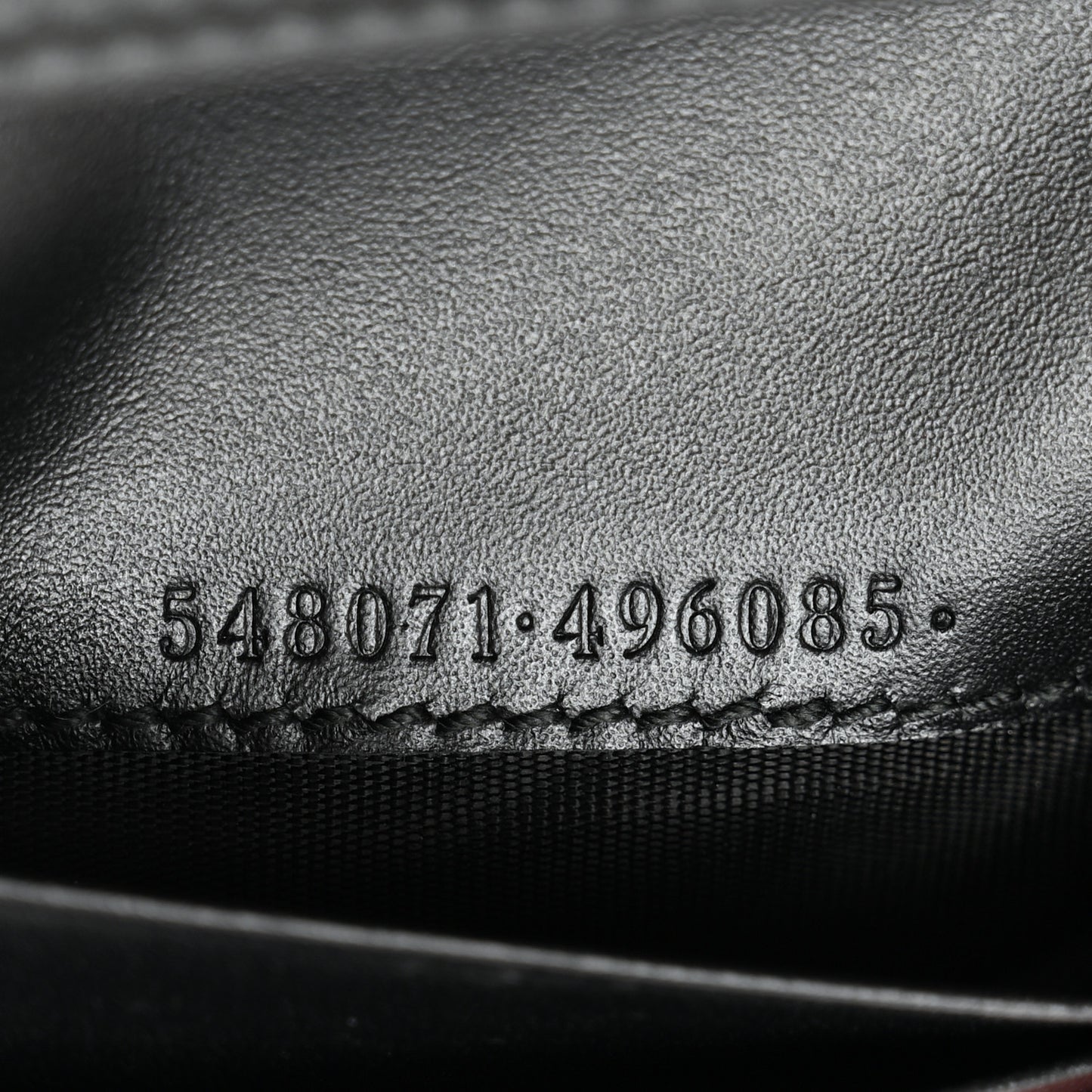 Calfskin Diagonal GG Card Case Black