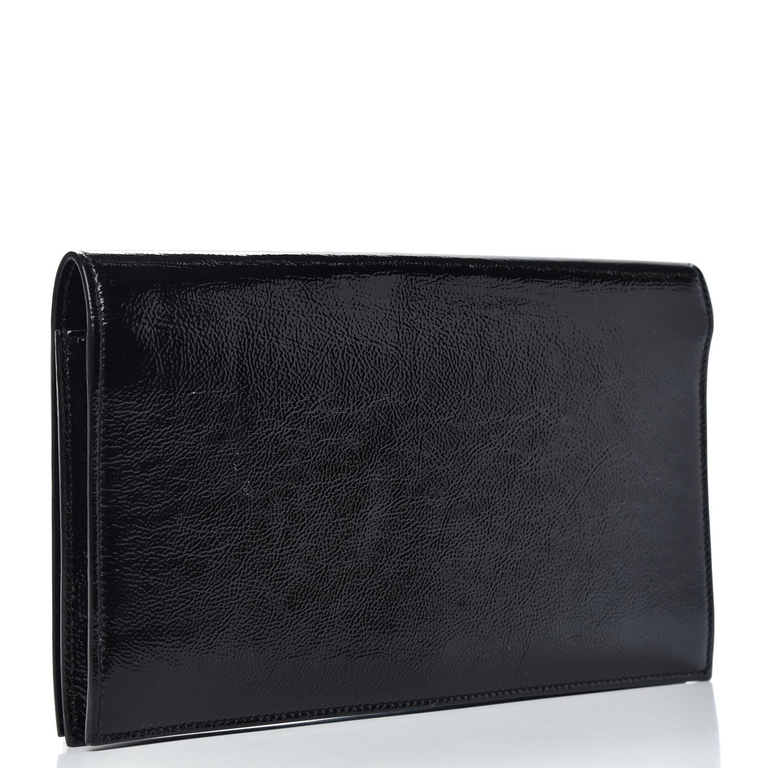 Saint Laurent Textured Patent Classic Kate Monogram Clutch Black 3 of 6
