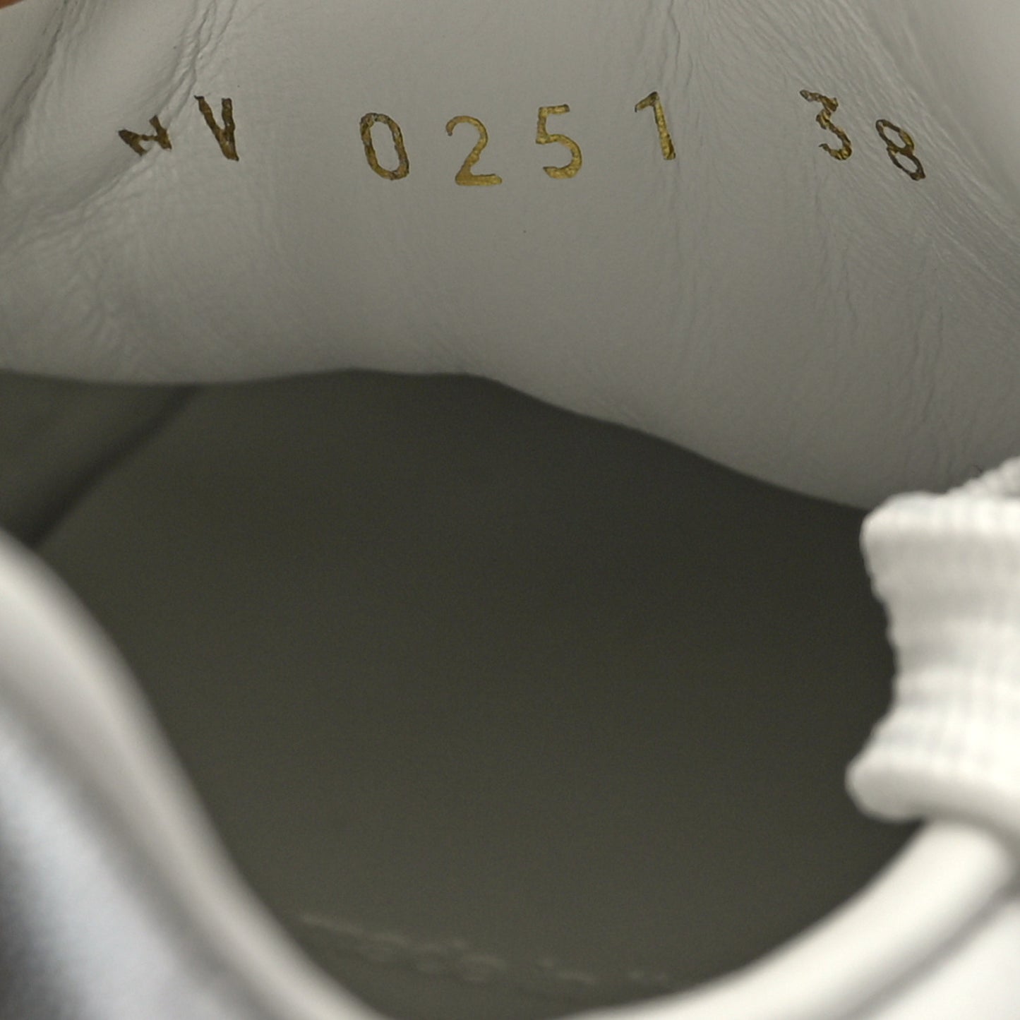 Calfskin Monogram Debossed Time Out Sneakers 38 White Silver