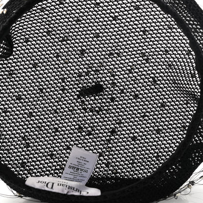 Christian Dior Polyester Nylon Pearl Beret with Veil Black 6 of 8