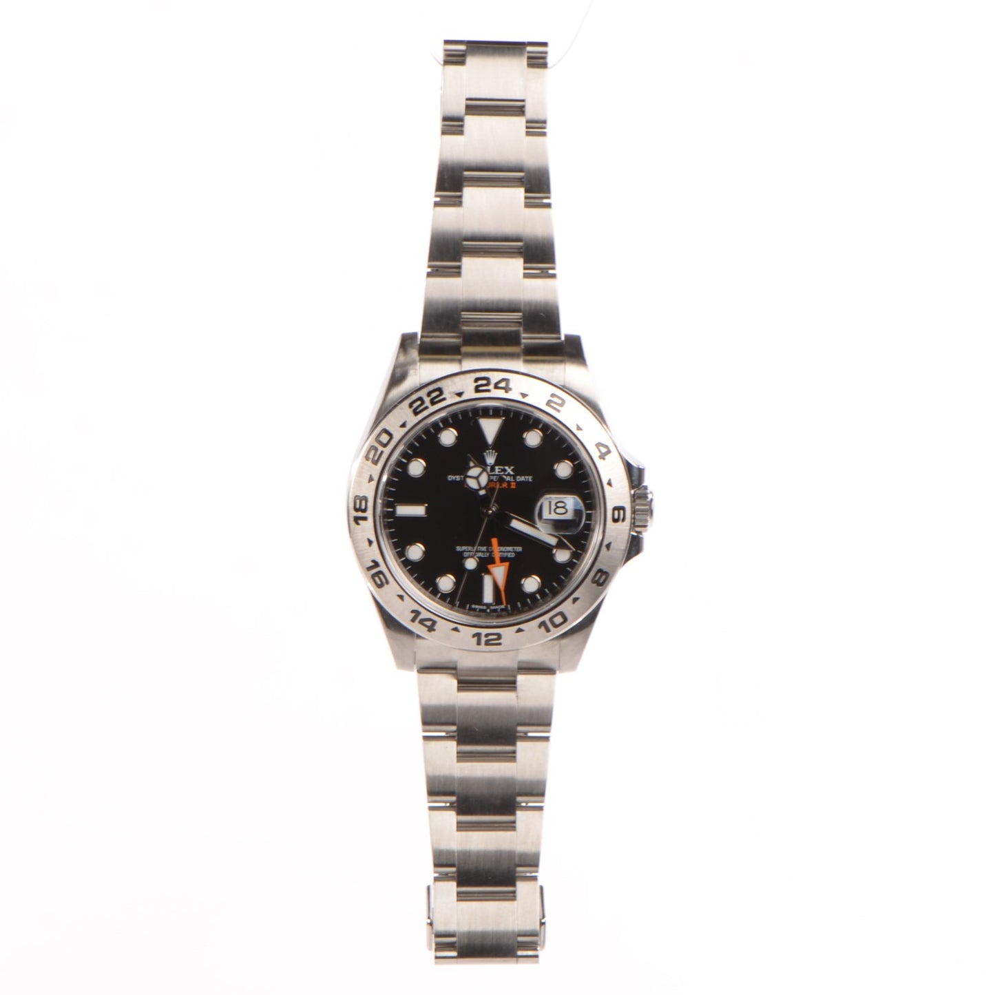 Stainless Steel 42mm Oyster Perpetual Date Explorer II Watch Black 216570