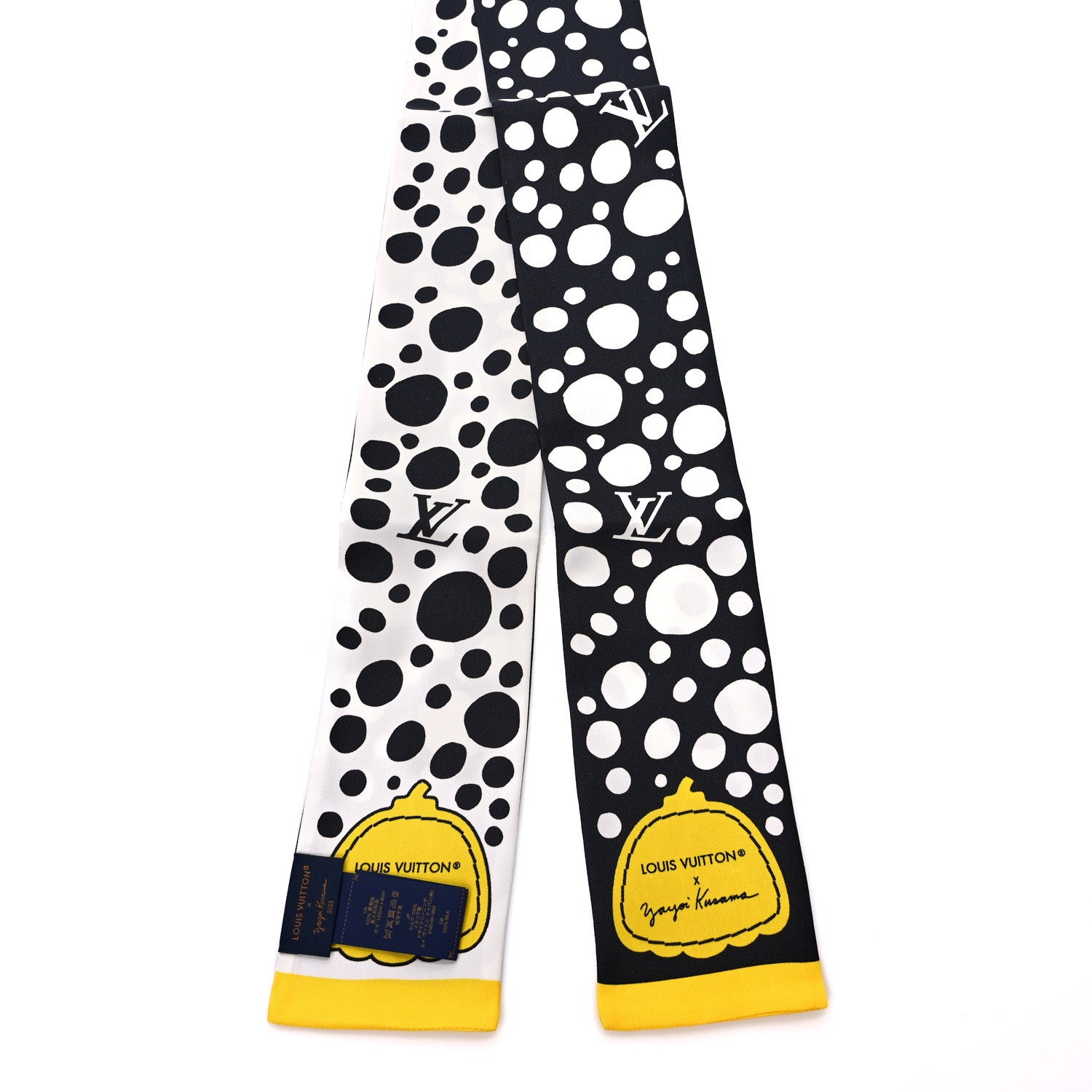 Louis Vuitton LV x YK Infinity Dots Bandeau Black Yellow White 2 of 4