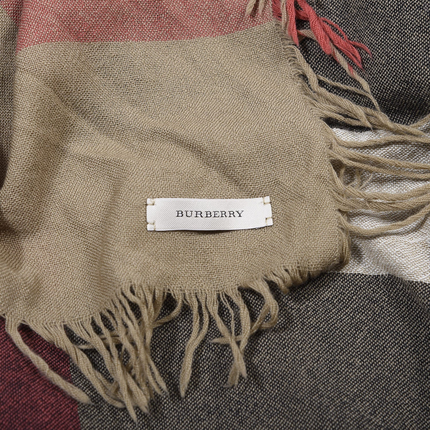 Burberry Merino Wool House Check Square Scarf Brown 3 of 4