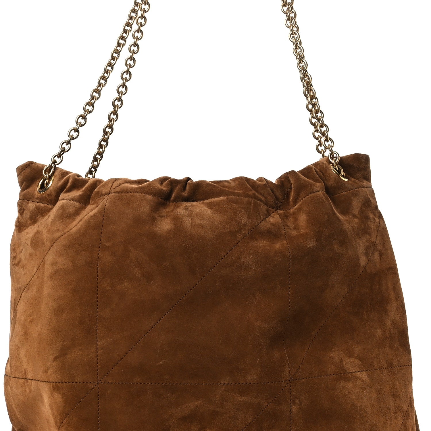Saint Laurent Suede Monogram Large Jamie Pochon Caramel Cognac 9 of 12