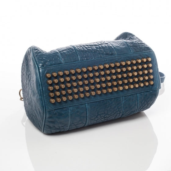 Leather Rocco Duffel Petrol