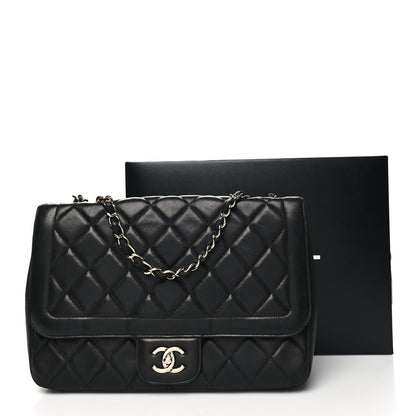 Chanel Lambskin Quilted Large Coco Rider Flap Black 15 of 15