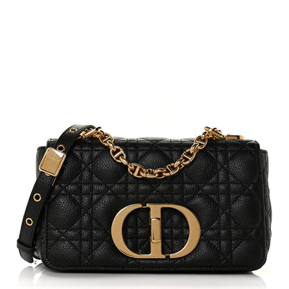 Christian Dior Calfskin Cannage Small Caro Bag Black 1 of 10
