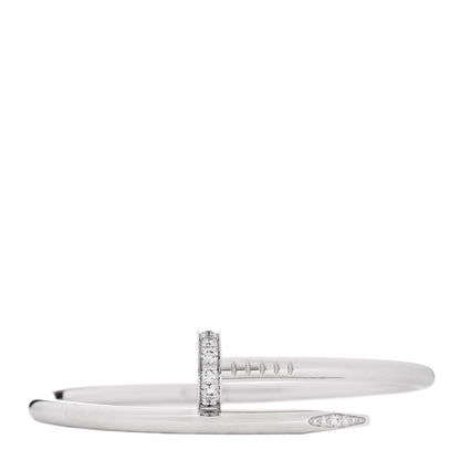 Cartier 18K White Gold Diamond Juste Un Clou Bracelet 15 1 of 4
