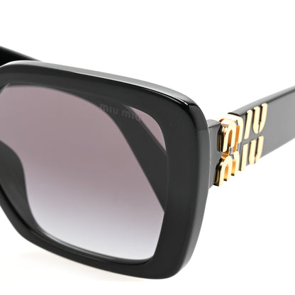 Miu Miu Acetate Rectangle Sunglasses SMU 10Y Black 7 of 8
