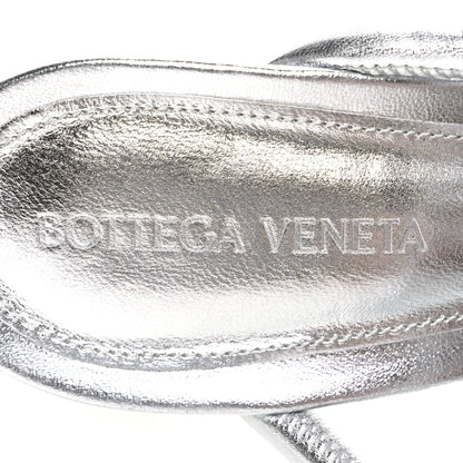 Bottega Veneta Reflection Weave Stretch Sandals 39 Silver 9 of 9