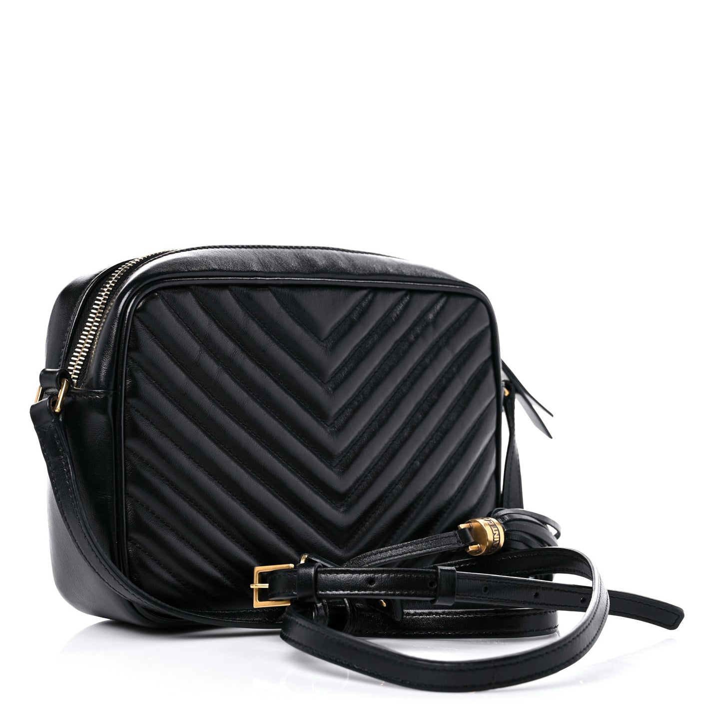 Calfskin Matelasse Monogram Lou Camera Bag Black