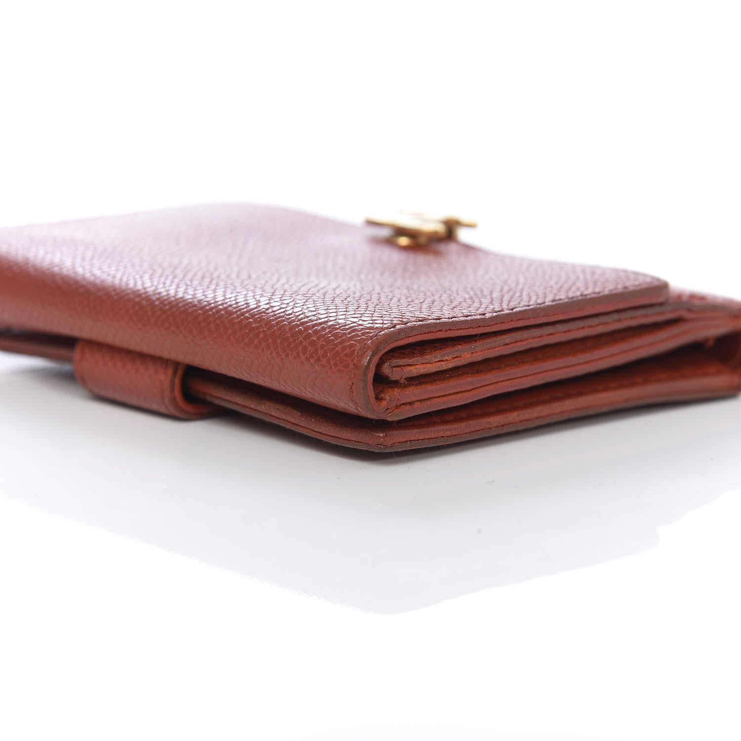 Chanel Grained Calfskin CC Compact Wallet Light Red 17 of 17