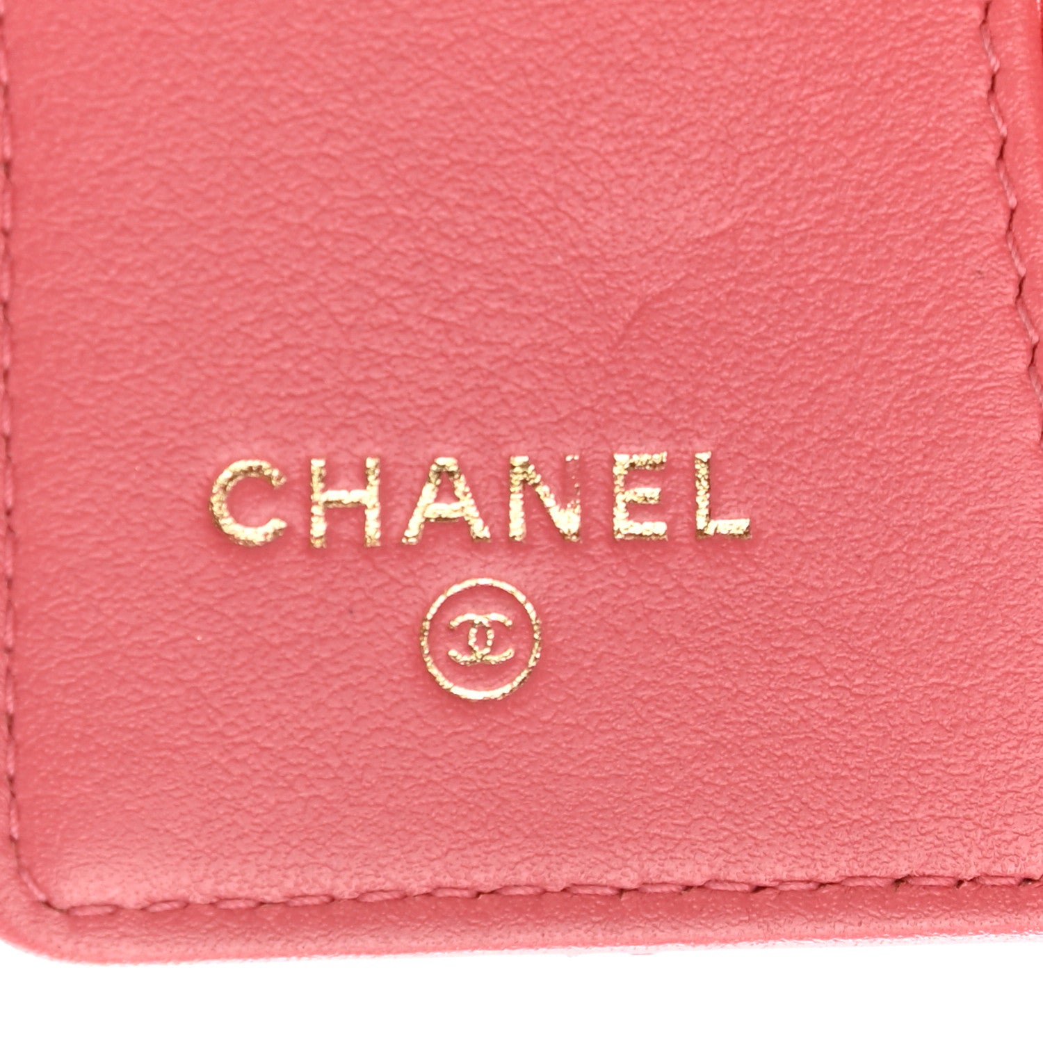 Chanel Caviar Quilted Classic 4 Key Holder Wallet Dark Pink 6 of 11