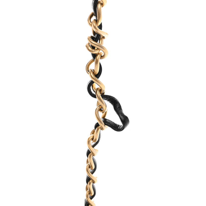 Chanel Shiny Aged Calfskin CC Chain Mini Drawstring Bag Black 11 of 12