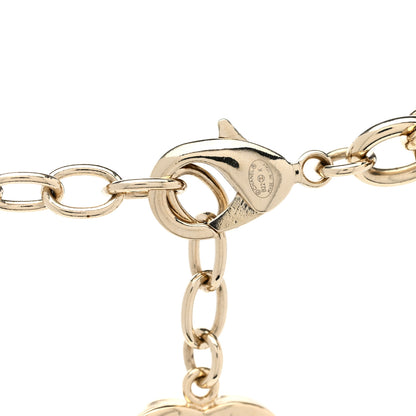Chanel Metal Lambskin Resin Quilted CC Heart Necklace Black Gold 5 of 6