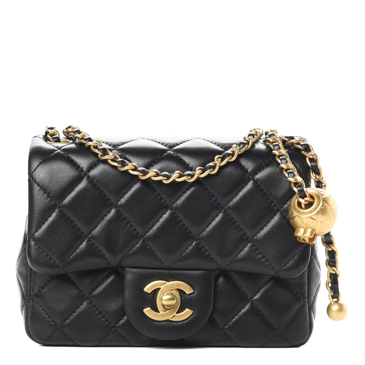 Chanel Lambskin Quilted Mini Pearl Crush Flap Black 1 of 13