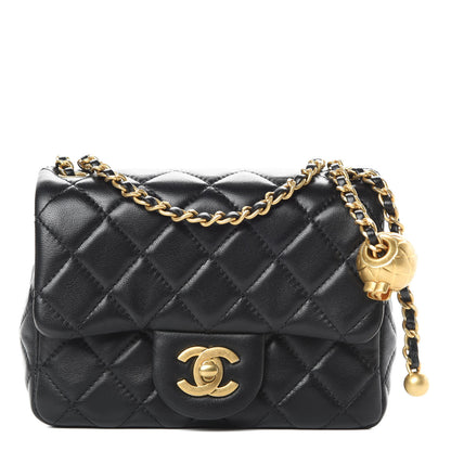 Chanel Lambskin Quilted Mini Pearl Crush Flap Black 1 of 13