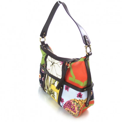 FASHIONPHILE SALVATOREFERRAGAMOCanvasSummerJungleShoulderBag 5 of 9