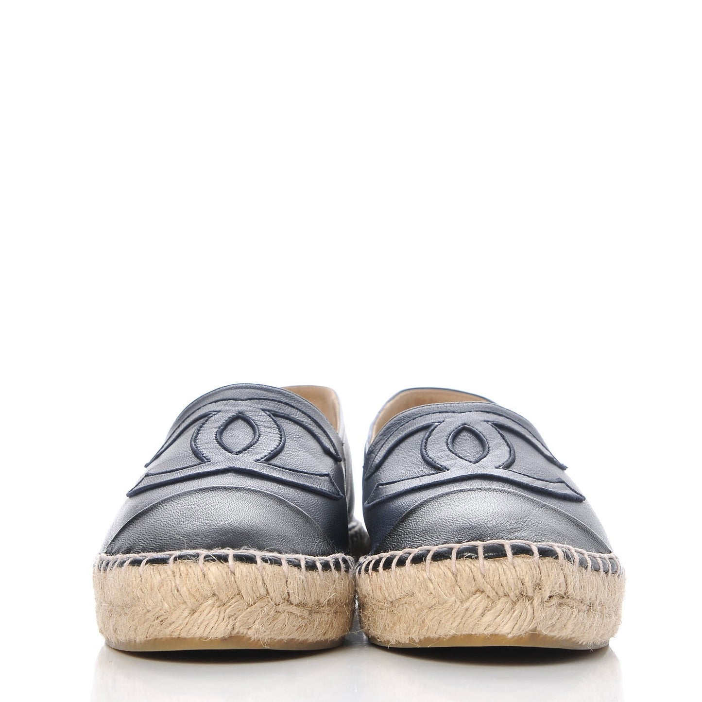 Lambskin CC Espadrilles 36 Dark Navy