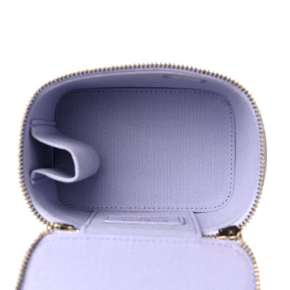 Chanel Lambskin Quilted Top Handle Mini Vanity Case With Chain Light Purple 5 of 9