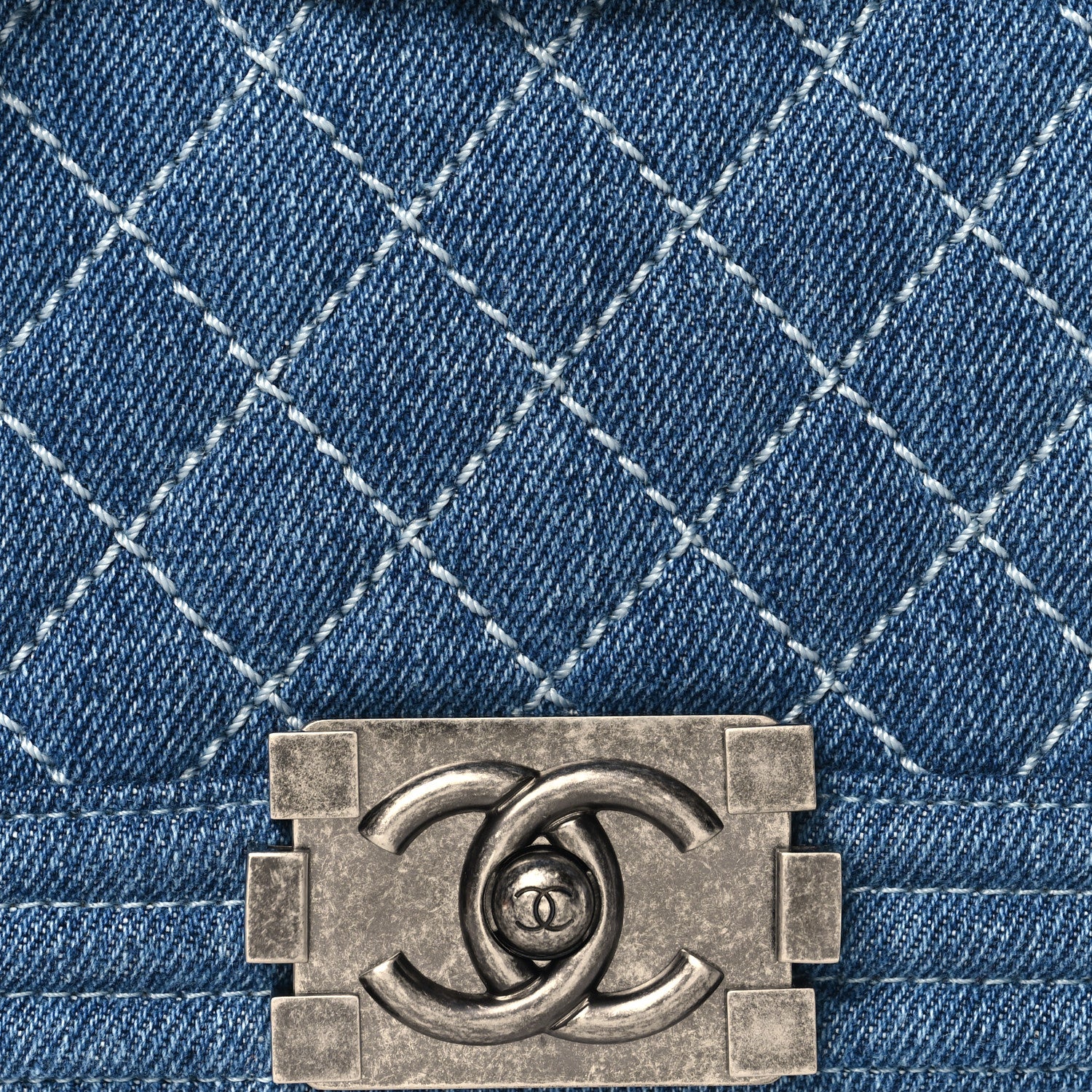Chanel Denim Quilted Small Boy Flap Blue 8 of 11