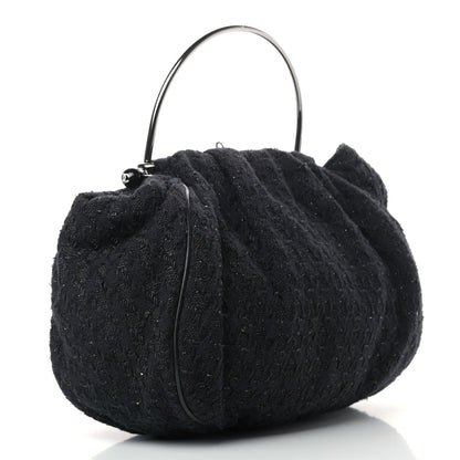 Chanel Tweed Boucle Knitting Bag Black 3 of 10