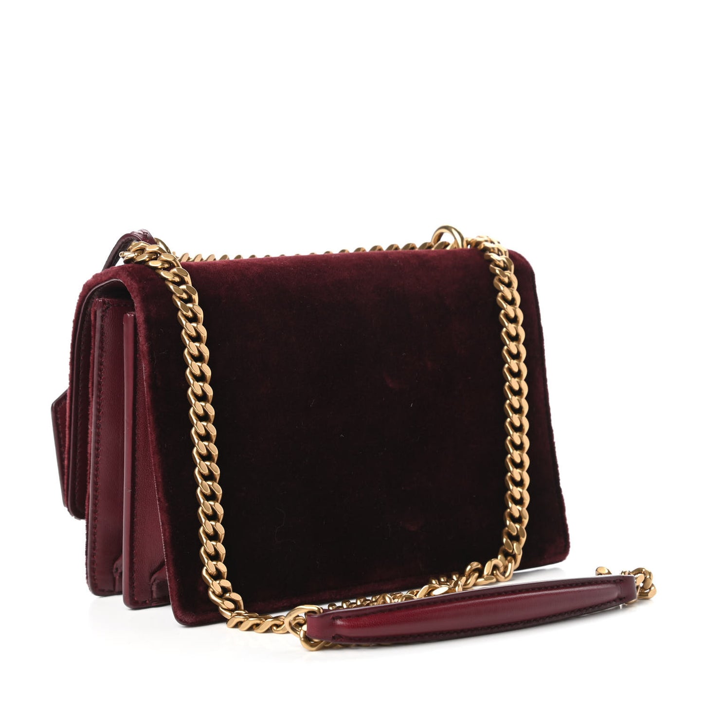 Velvet Small Monogram Sunset Burgundy
