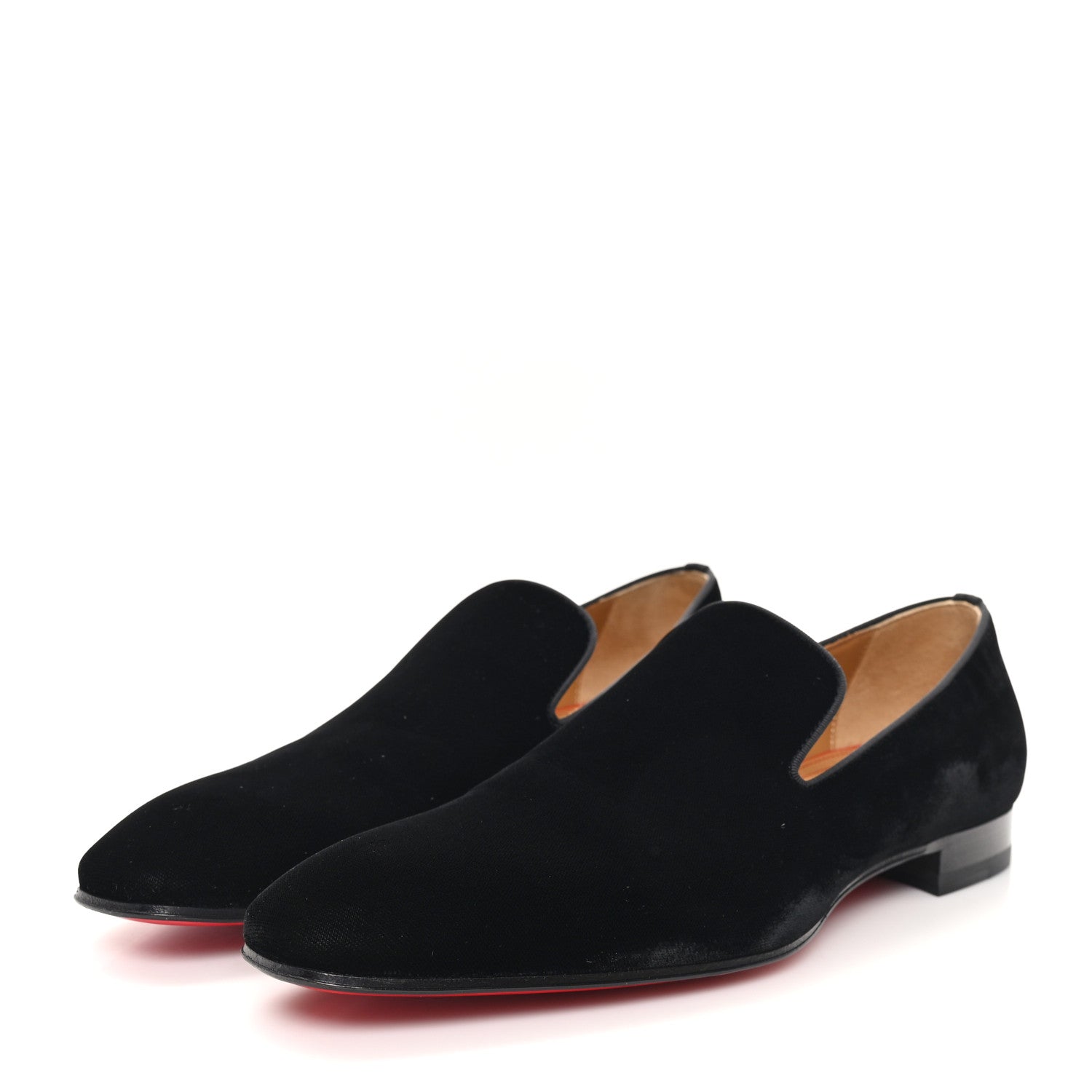 Christian Louboutin Velvet Mens Dandelion Flat Loafers 42 Black 4 of 8