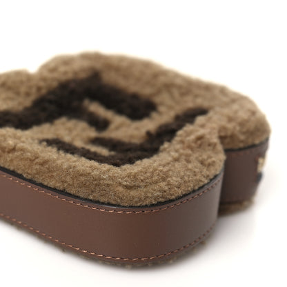 Fendi Shearling Vitello Dolce Macro FF 1974 Dice Bag Charm Multicolor Brown 10 of 10