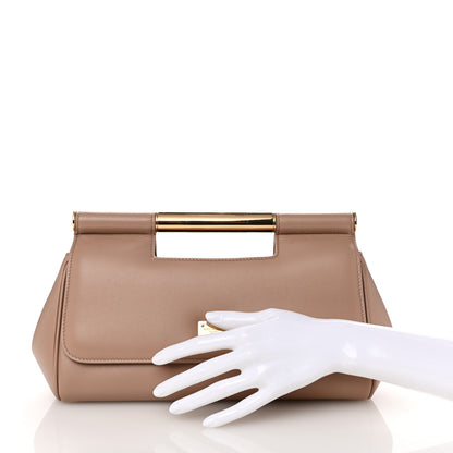 Dolce & Gabbana Calfskin Medium Sicily Clutch Handbag Pink 3 of 10