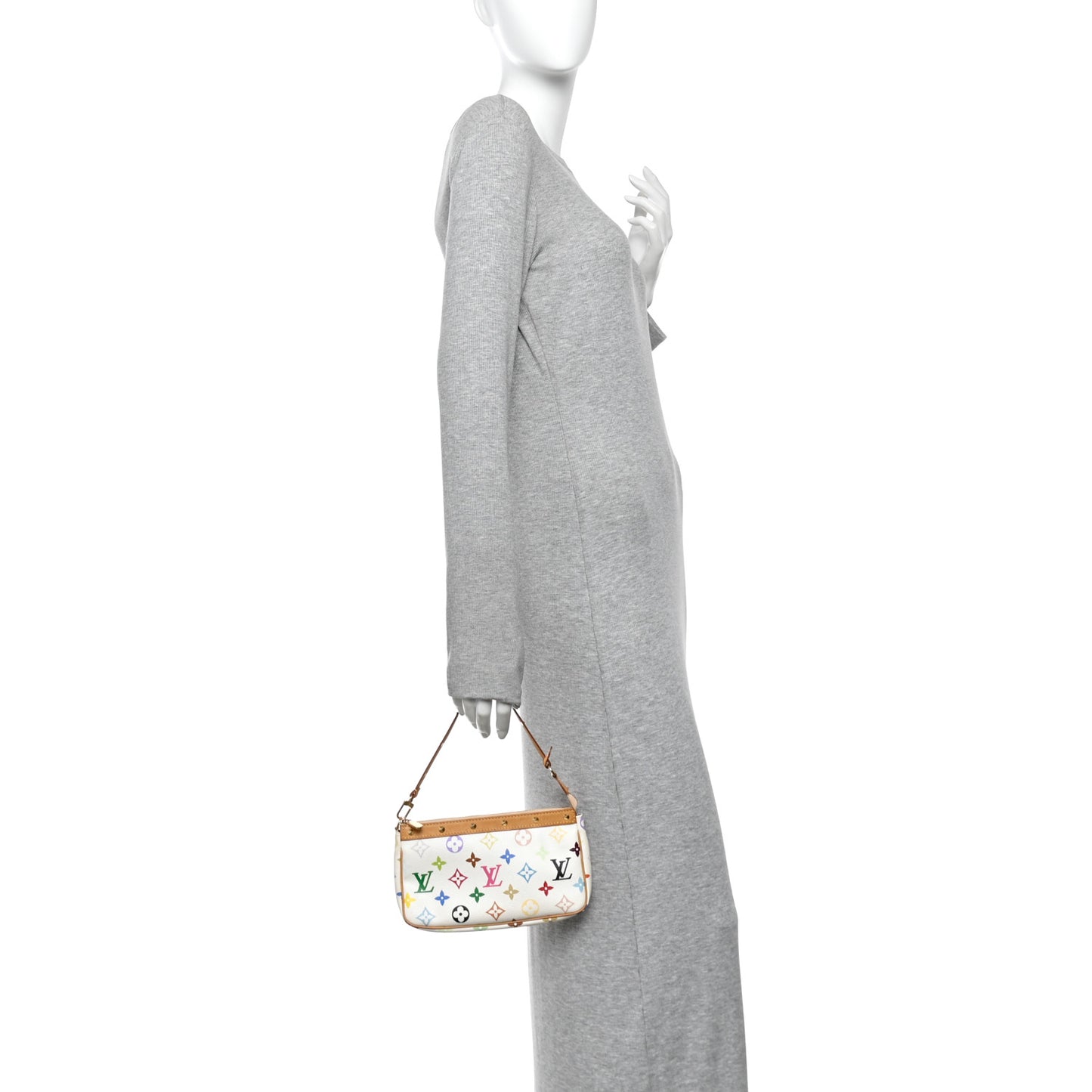 Monogram Multicolor Pochette Accessories White