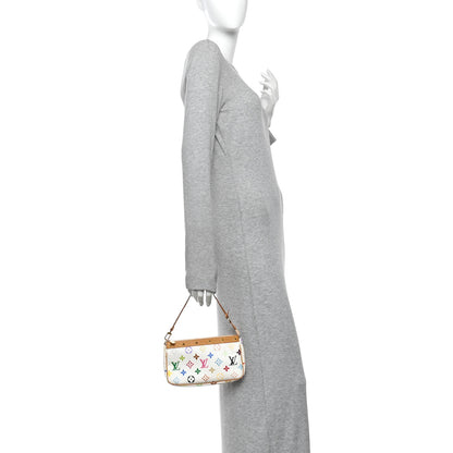 Louis Vuitton Monogram Multicolor Pochette Accessories White 2 of 15