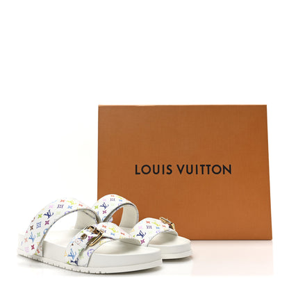 Louis Vuitton LV X TM Monogram Multicolor Bom Dia Comfort Mule Sandals 39.5 White 9 of 9