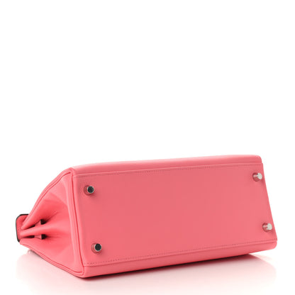 Hermes Evercolor Verso Kelly Retourne 28 Rose D'ete Rouge Exotique 4 of 11